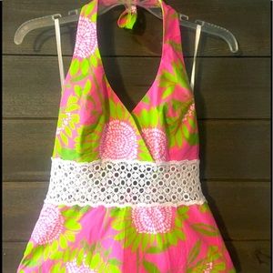 LILLY PULITZER HALTER TOP IN SIZE 6